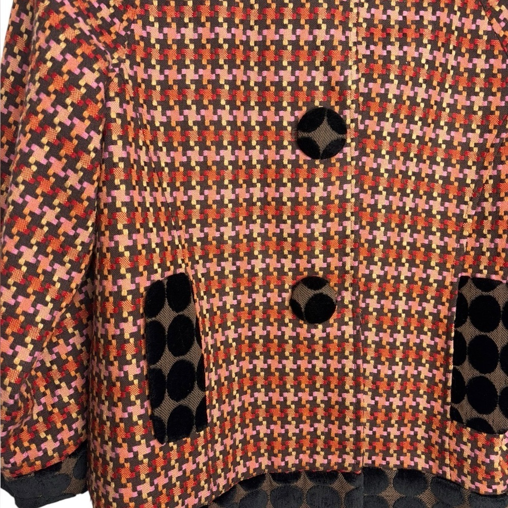 Vtg Y2k Tweed Artsy Abstract Multi Pattern Colorf… - image 3